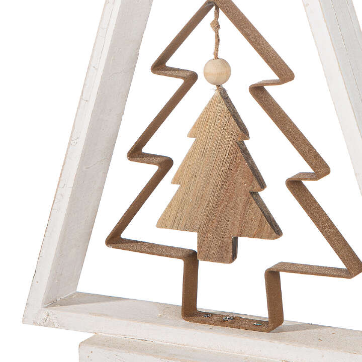 Standrelief Tannenbaum Holz